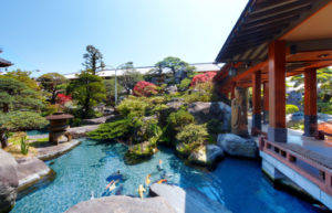 銘石の宿かげつの日本庭園